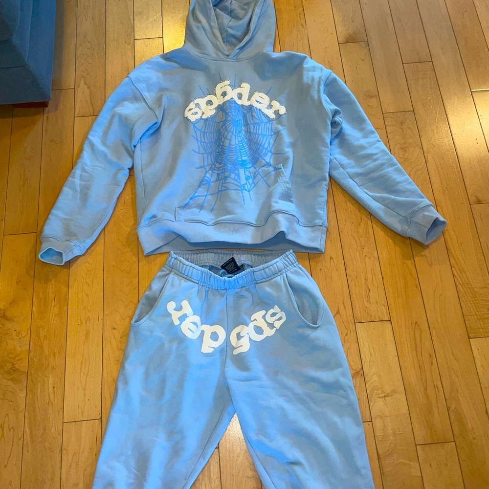 Baby Blue Spider Tracksuit